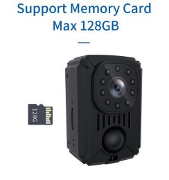MD31 2022 1080P Portable Body Camera Mini Camera Pocket Cam Night Vision Small Cam For Cars PIR Video Recorder Sport DV built in 32GB - 32GB