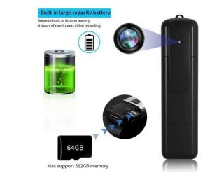 PV8 V8 Mini Body Camera 1080P Full HD Video Security Cam IR Night Vision Wearable Mini Camcorders Police Body Camera built in 32GB - 32GB