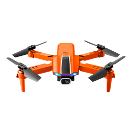 S65 Drone No Camera WiFi Collapsible RC Quadcopter Helicopter Toy-Black-1 Battery - Dual Camera 4K - Orange/3 Batteries