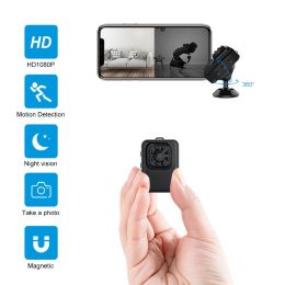 WG107 1080P HD Mini Camera Smart Home Security Surveillance Night Vision Motion Detection CCTV Camera Baby Monitor built in 32GB - black