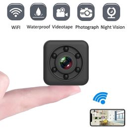 SQ29 Mini IP Camera HD WiFi Safety Night Vision Waterproof Video Camcorder DVR Magnetic Suction Camera Aerial Photography Camera built in 32GB - black