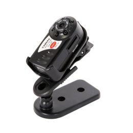 DQ7 Mini Camera 480P Wifi Infrared Night Vision With Six Lights 300; 000 (Dpi) Mini Camcorders Kits For Home Car Security CCTV built in 32GB - black