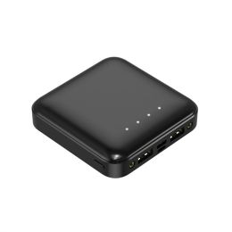 Portable Battery Charger; 10000mAh Type C Power Bank With Wall Plug LED Display External Compatible With IPhone; Samsung Smart Devices-White - Black