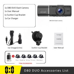 Dual Camera Car Dash Cam Car Dvr Registrator Full HD 1080P Video Recorder Front and Inside Cabin Camera for Uber Taxi Drivers - None-Buck Line - None