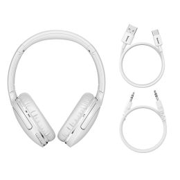 D02 Pro Wireless Headphones Bluetooth Earphone 5.0 Foldable Headset Sport Headphone Gaming Phone Fone Bluetooth Earbuds - White