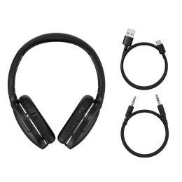 D02 Pro Wireless Headphones Bluetooth Earphone 5.0 Foldable Headset Sport Headphone Gaming Phone phone Bluetooth Earbuds - Black