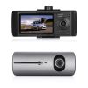 R300 1080P HD Car DVR Camera Dual Lens GPS Camera Dash Cam Rear View Video Recorder DashCam Car DVRs built in 32GB - grey