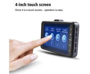 Car DVR  Rear View Two Lens Video Recorder Dash Cam Night Version built in 32GB - black