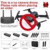 E88 RC Drone WIFI FPV With HD Dual Camera RC Foldable Mini Quadcopter Helicopter Height Hold Dron Gift Toys With 3 Battery - NO Camera-Black