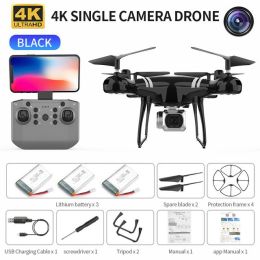 RC Drone Double 4K Wifi FPV HD Camera KY101 Drone Altitude Hold Gesture Mode Long Flying time RC Quadcopter Drone Toys For Boy - Black 4K 3B