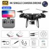 RC Drone Double 4K Wifi FPV HD Camera KY101 Drone Altitude Hold Gesture Mode Long Flying time RC Quadcopter Drone Toys For Boy - Black 4K 2B