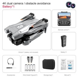 2022 NEW MiNi Drone 4K HD Camera Optical Flow Positioning 2.4G Wifi Picture Transfer Drone profesional - Gray 4K 1B