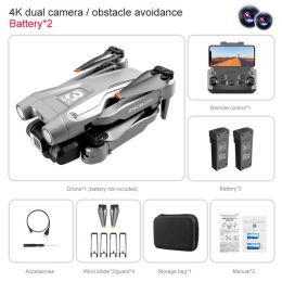 2022 NEW MiNi Drone 4K HD Camera Optical Flow Positioning 2.4G Wifi Picture Transfer Drone profesional - Gray 4K 2B