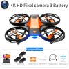 V8 New Mini Drone 4K 1080P HD Camera WiFi Fpv Air Pressure Height Maintain Foldable Quadcopter RC Dron Toy Gift - 4K HD camera 3B8