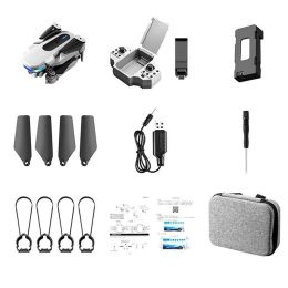 New KY910 Mini Drone 4K Professional HD Dual Camera 2.4G Wifi FPV Foldable RC Quadcopter Aerial Photography Aircraft - Gray 4K Bag