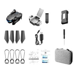 New KY910 Mini Drone 4K Professional HD Dual Camera 2.4G Wifi FPV Foldable RC Quadcopter Aerial Photography Aircraft - Black 4K Bag