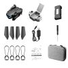 New KY910 Mini Drone 4K Professional HD Dual Camera 2.4G Wifi FPV Foldable RC Quadcopter Aerial Photography Aircraft - Black No Camera Bag