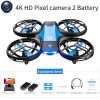 V8 New Mini Drone 4K 1080P HD Camera WiFi Fpv Air Pressure Height Maintain Foldable Quadcopter RC Dron Toy Gift - 4K HD camera 2B