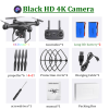 H12 RC Drone FPV Quadcopter UAV with ESC Camera 4K Profesional Wide-Angle Aerial Photography Long Life Remote Control Helicopter - 4K-2B Camera Black