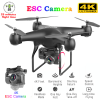 H12 RC Drone FPV Quadcopter UAV with ESC Camera 4K Profesional Wide-Angle Aerial Photography Long Life Remote Control Helicopter - 5MP-2B Camera White