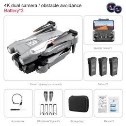 2022 NEW MiNi Drone 4K HD Camera Optical Flow Positioning 2.4G Wifi Picture Transfer Drone profesional - Gray 4K 3B