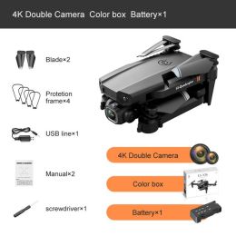 New Drone 4k Double Camera HD XT6 WIFI FPV Drone Air Pressure Fixed Height four-axis Aircraft RC Helicopter With Camera - DualCamera 4K Box