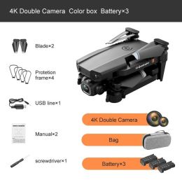 New Drone 4k Double Camera HD XT6 WIFI FPV Drone Air Pressure Fixed Height four-axis Aircraft RC Helicopter With Camera - Dual 4K 3B Bag