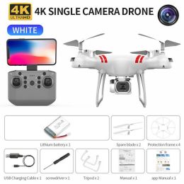 RC Drone Double 4K Wifi FPV HD Camera KY101 Drone Altitude Hold Gesture Mode Long Flying time RC Quadcopter Drone Toys For Boy - White 4K 1B