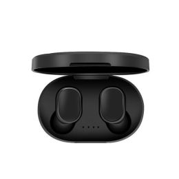 Bluetooth Wireless Headphones with Mic Sports Waterproof TWS Bluetooth Earphones Touch Control Wireless Headsets Earbuds Phone - Black no display