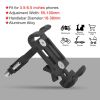 Bicycle Mobile Phone Bracket Aluminum Alloy Mobile Phone Bracket Electric Car Motorcycle Mobile Phone Navigation Bracket Riding - Black