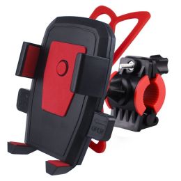 Live Stream Holder Mountain Bike Mobile Phone Holder Electric Bike Motorcycle Mobile Phone Holder Car Riding Supplies - Black red