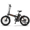 AOSTIRMOTOR Folding Electric Bicycle 500W Motor 20" Fat Tire With 36V/13Ah Li-Battery - as picture