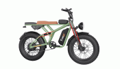 EMB002 Pro Fat Tires Off Road Electric Bike 1400W Powerful Motor 7 Speed Gears - green