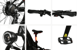 Electric Bike750W 48V 17AH 120KM 150KG 26KENDA fat tires Shimano 21S shifting + LCD meter + USB charging hole Electric Mountain Bike - Grey
