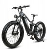 Electric Bike750W 48V 17AH 120KM 150KG 26KENDA fat tires Shimano 21S shifting + LCD meter + USB charging hole Electric Mountain Bike - Black