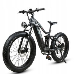 Electric Bike750W 48V 17AH 120KM 150KG 26KENDA fat tires Shimano 21S shifting + LCD meter + USB charging hole Electric Mountain Bike - Black