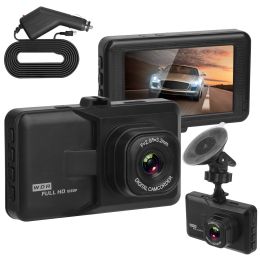 1080P Car DVR 3in Camera Dash Cam Camcorder Camera Recorder with 100Â° Angle Loop Recording Motion Detection - Black