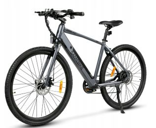 Electric Bicycle 36V 350W 10AH 7S speed 80KM 150KG +APP disc brake front and rear lights 700C*45C KENDA spoked wheel E Bike - Grey