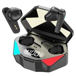 Wireless TWS 5.0 Earbuds Headphone in Ear Earphone Headset with Charging Case Waterproof Low Latency Game Mode - Black