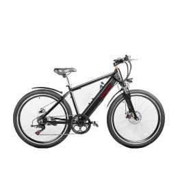 350W Electric Bike 26x4'' Fat Tire Mountain Ebike 48V 10Ah 6 Speeds Snow Beach Electric Bicycle for Adults - Grey