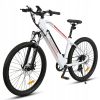 Electric Bicycle 500W 48V 100KM 150KG 27.5KENDA Kenda Tires Front and Rear Lights 7S Variable Speed +LDC+USB Charging Hole E Bike - White