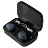 5.1 TWS Wireless Earbuds Touch Control Headphone in-Ear Earphone Headset with Charging Case IPX7 Waterproof Power Bank - Black