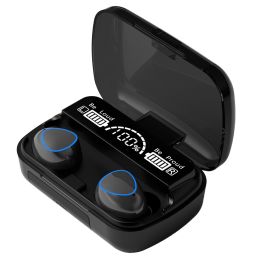 5.1 TWS Wireless Earbuds Touch Control Headphone in-Ear Earphone Headset with Charging Case IPX7 Waterproof Power Bank - Black
