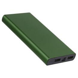 20000mAh Power Bank Portable External Battery Pack Phone Charger with Dual USB Output Ports Type C Micro USB Input - Green