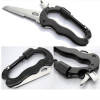 Portable Multi Functional Mountain Climb Mountaineering Folding Knife Tool Camping - Black A