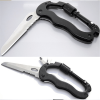 Portable Multi Functional Mountain Climb Mountaineering Folding Knife Tool Camping - Black A
