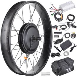 48V1000W Front Fat Tire Electric Bike eBike Conversion Kit 26 - US