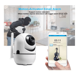 IP Wireless 3D Tracking Mini Camera 2MP HD 1080P - white