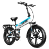 ZHENGBU HM20 Folding 20 Inch 750W Power Portable Electric Bicycle - blue - 750w