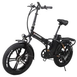 ZHENGBU EUY F6 20 Inch 750W 48V 15AH 18AH 20AH Shimano 7 Speed Folding E Bike Fat Tire Electric Bike - 750w - 18ah